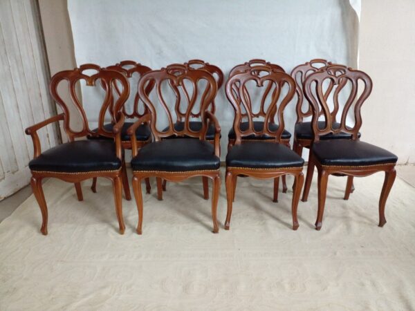 JUEGO DE COMEDOR ESTILO INGLES VICTORIANO CON SILLONES DE CABECERA. COD: 93103 - Image 17