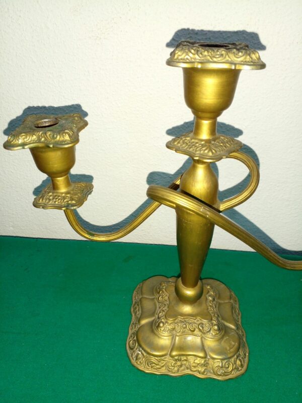 PAR DE CANDELABROS METAL PLATEADO SELLADOS REP. SHEFFIELD . COD: 95501 - Image 7