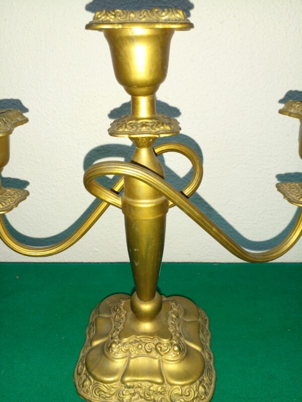 PAR DE CANDELABROS METAL PLATEADO SELLADOS REP. SHEFFIELD . COD: 95501 - Image 8