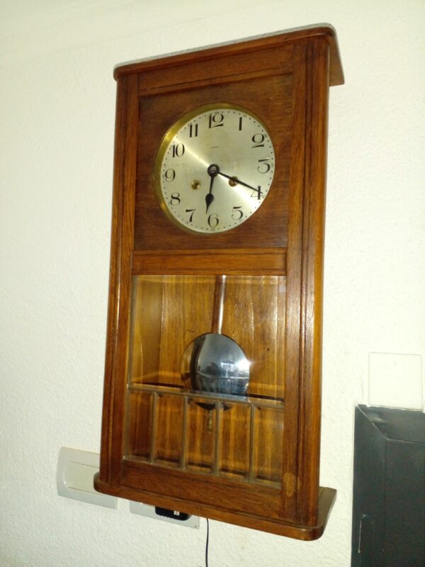 RELOJ DE PARED ANTIGU MADE IN GERMANY MARCA KINZLE MEDIO CARRILLON. COD: 91806