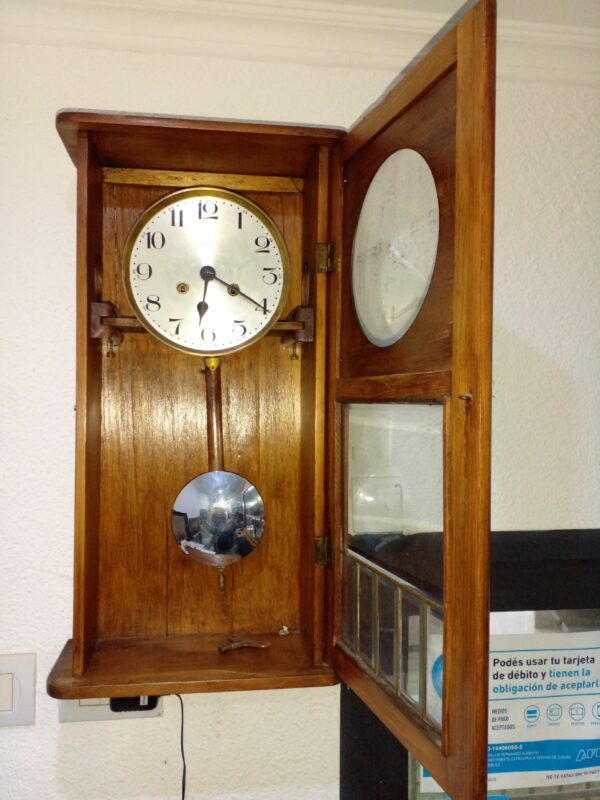 RELOJ DE PARED ANTIGU MADE IN GERMANY MARCA KINZLE MEDIO CARRILLON. COD: 91806 - Image 4