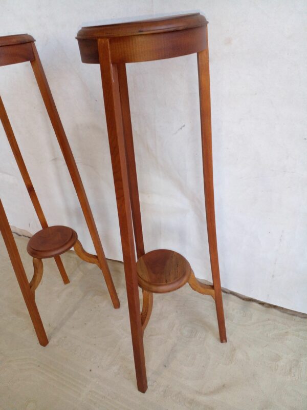 PEDESTAL COLUMNA MACETERO ANTIGUO CEDRO LAVADO NATURAL. COD: 93802 - Image 5