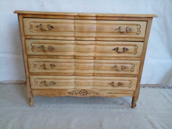 COMODA PROVENZAL ANTIGUA MADERA LAVADA NATURAL 4 CAJONES. COD: 94004 - Image 4