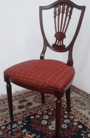 JUEGO DE 6 SILLAS DE COMEDOR ESTILO INGLES SHERATON SILLA DE COMEDOR. COD: 95103