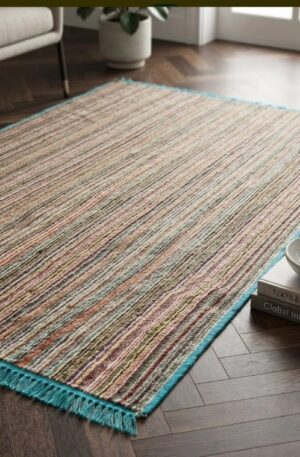ALFOMBRA TAPIZ HILO TEJIDO MULTICOLOR. COD: 95302