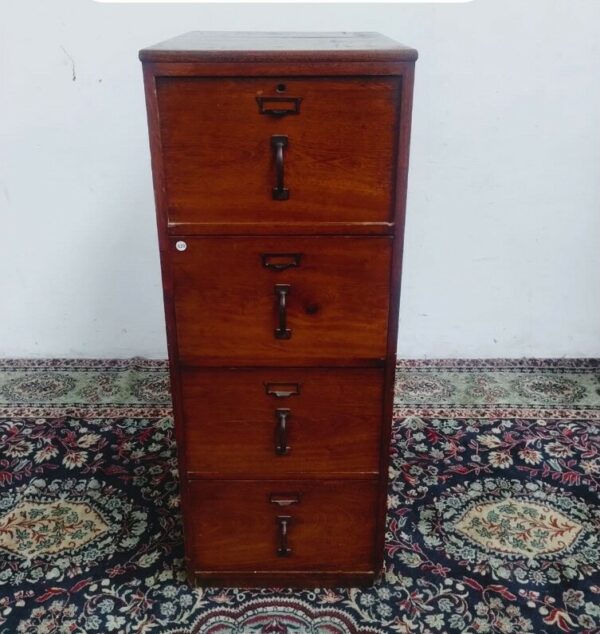 FICHERO ANTIGUO DE ROBLE 4 CAJONES. COD: 94803 - Image 3