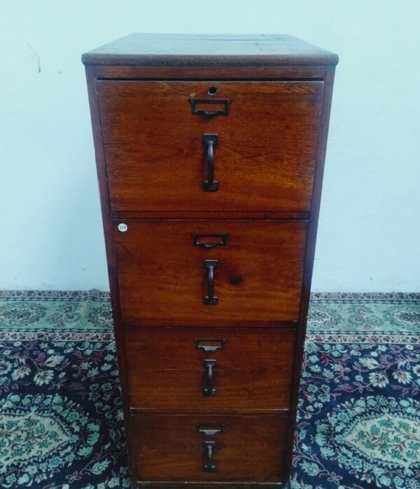 FICHERO ANTIGUO DE ROBLE 4 CAJONES. COD: 94803 - Image 7