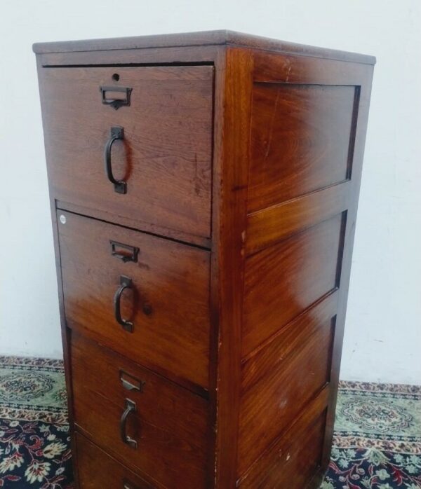 FICHERO ANTIGUO DE ROBLE 4 CAJONES. COD: 94803 - Image 8