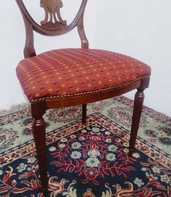 JUEGO DE 6 SILLAS Y 2 SILLONES DE CABECERA ESTILO INGLES SHERATON. COD: 95103 - Image 5