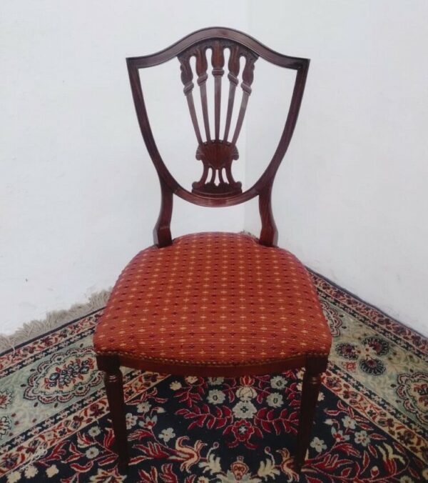 JUEGO DE 6 SILLAS Y 2 SILLONES DE CABECERA ESTILO INGLES SHERATON. COD: 95103 - Image 6