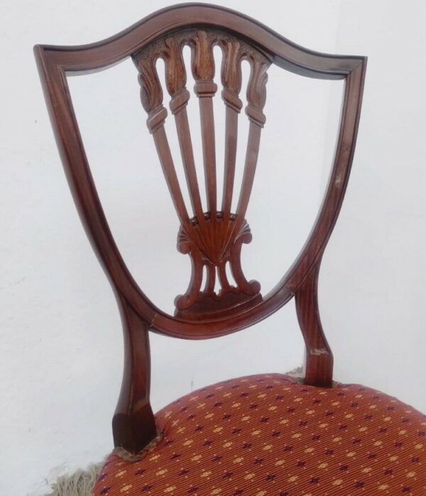 JUEGO DE 6 SILLAS Y 2 SILLONES DE CABECERA ESTILO INGLES SHERATON. COD: 95103 - Image 8
