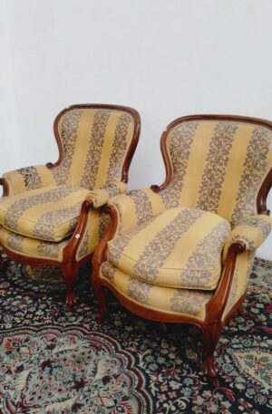 SILLON ESTILO INGLES VICTORIANO PAR DE SILLONES VICTORIANOS. COD: 95508