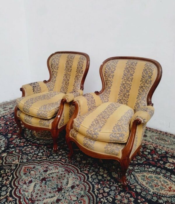 SILLON ESTILO INGLES VICTORIANO PAR DE SILLONES VICTORIANOS. COD: 95508