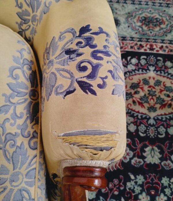 SILLON ESTILO INGLES VICTORIANO PAR DE SILLONES VICTORIANOS. COD: 95508 - Image 5