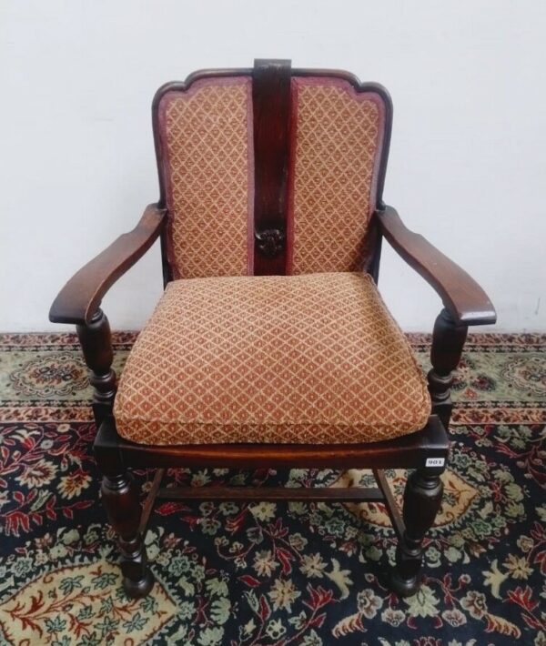 SILLON DE ROBLE SELLADO THOMPSON DE SALA O CABECERA DE MESA ANTIGUO. COD: 95509 - Image 3