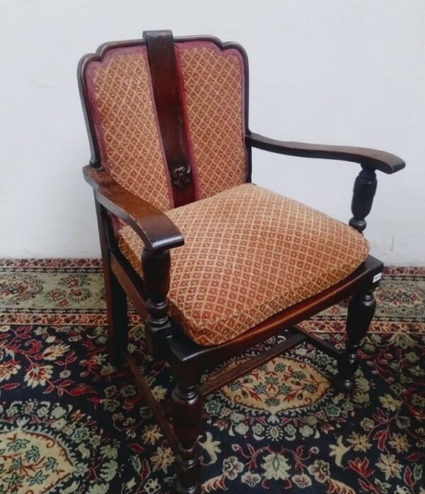 SILLON DE ROBLE SELLADO THOMPSON DE SALA O CABECERA DE MESA ANTIGUO. COD: 95509 - Image 4