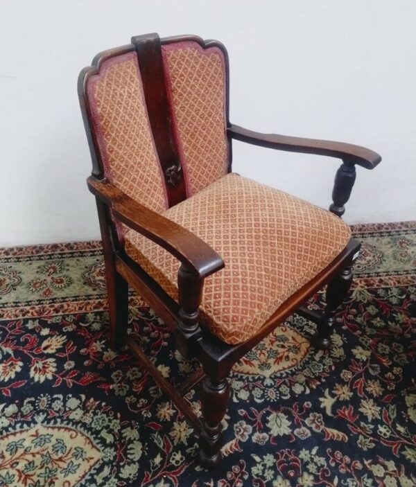 SILLON DE ROBLE SELLADO THOMPSON DE SALA O CABECERA DE MESA ANTIGUO. COD: 95509 - Image 6