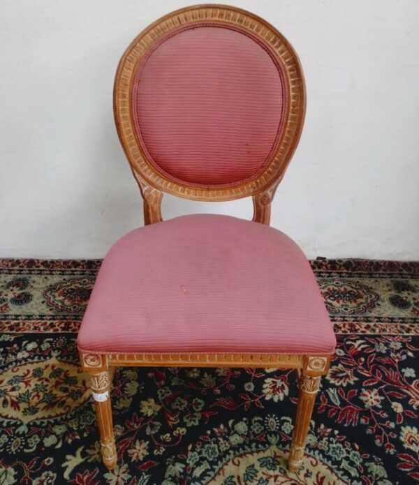 SILLA ESTILO FRANCES LUIS XVI MEDALLON 6 SILLAS FRANCESAS. COD: 95513 - Image 3