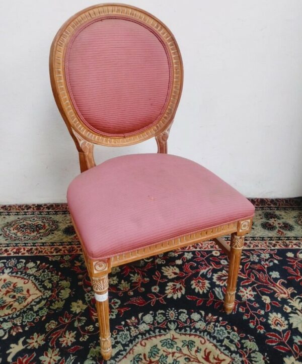 SILLA ESTILO FRANCES LUIS XVI MEDALLON 6 SILLAS FRANCESAS. COD: 95513 - Image 4
