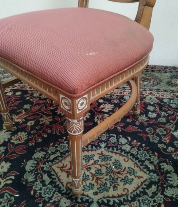SILLA ESTILO FRANCES LUIS XVI MEDALLON 6 SILLAS FRANCESAS. COD: 95513 - Image 6