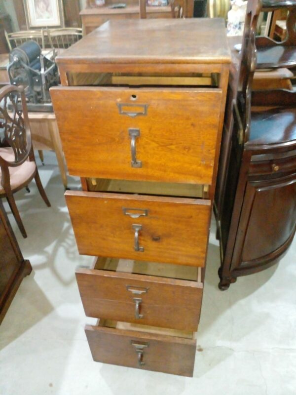 FICHERO ANTIGUO DE ROBLE 4 CAJONES. COD: 94803 - Image 11