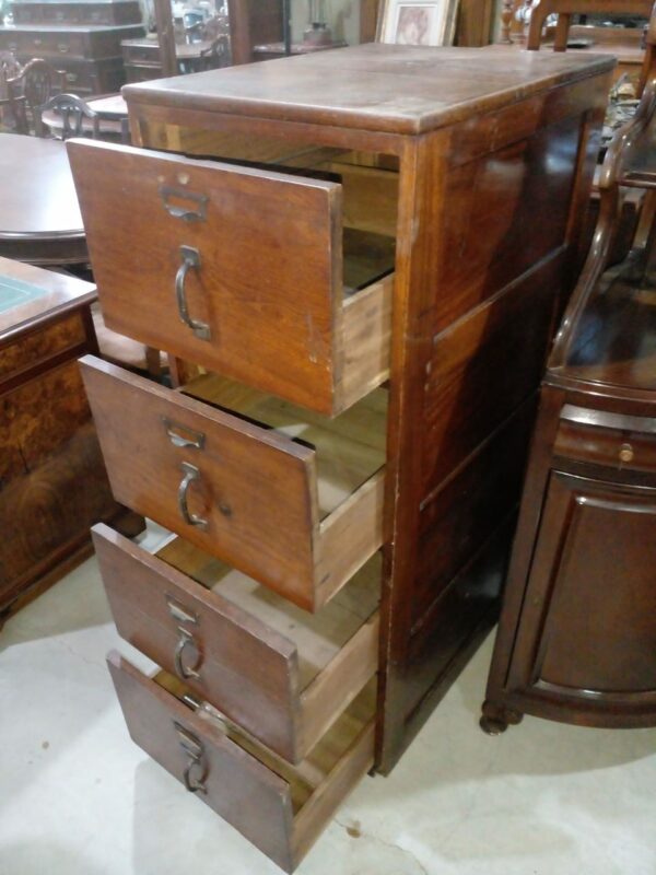 FICHERO ANTIGUO DE ROBLE 4 CAJONES. COD: 94803 - Image 14