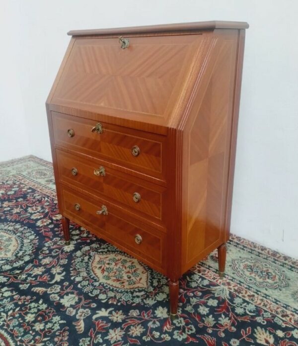 MUEBLES ESCRITORIO SECRETER INGLES EN CAOBA, TAPA VOLCABLE. COD: 95903 - Image 3