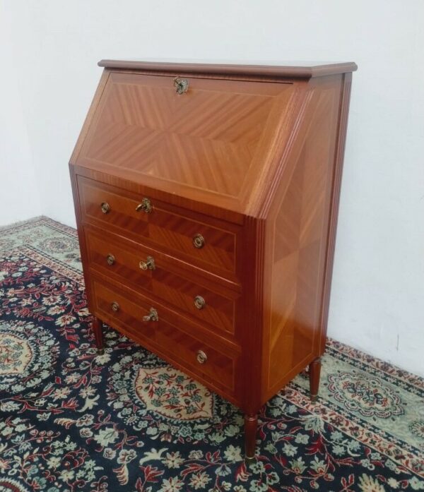 MUEBLES ESCRITORIO SECRETER INGLES EN CAOBA, TAPA VOLCABLE. COD: 95903 - Image 4