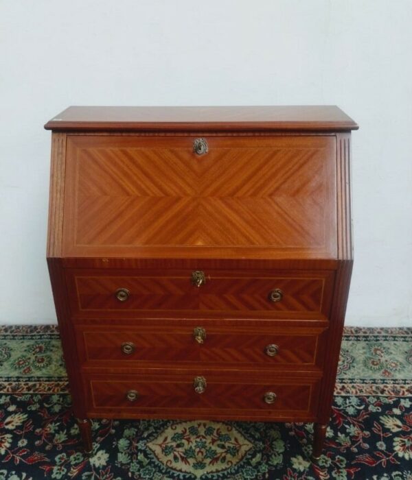 MUEBLES ESCRITORIO SECRETER INGLES EN CAOBA, TAPA VOLCABLE. COD: 95903 - Image 5