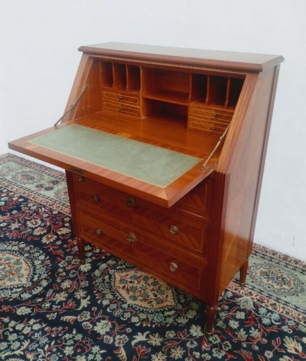MUEBLES ESCRITORIO SECRETER INGLES EN CAOBA, TAPA VOLCABLE. COD: 95903 - Image 6