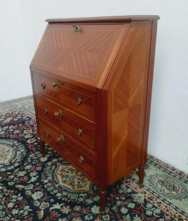 MUEBLES ESCRITORIO SECRETER INGLES EN CAOBA, TAPA VOLCABLE. COD: 95903 - Image 7