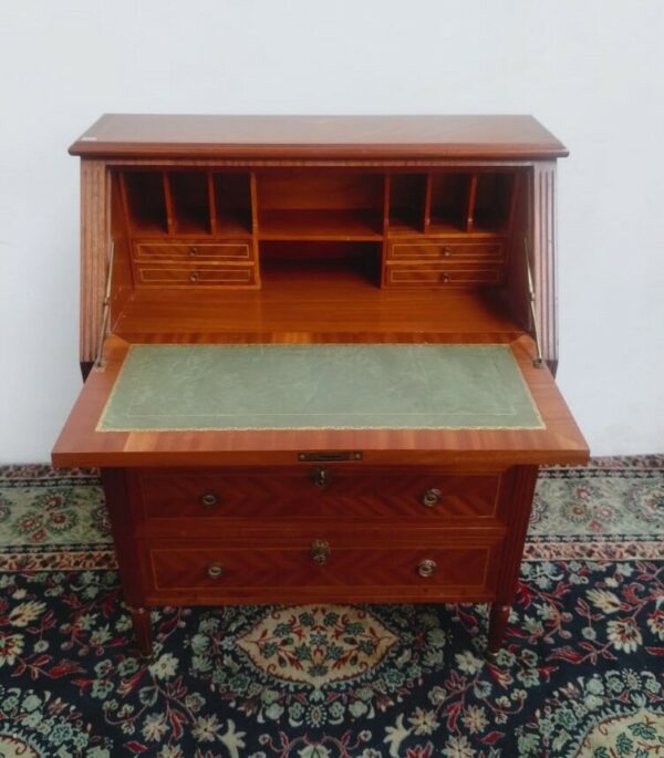 MUEBLES ESCRITORIO SECRETER INGLES EN CAOBA, TAPA VOLCABLE. COD: 95903 - Image 8