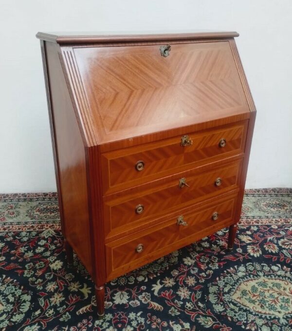 MUEBLES ESCRITORIO SECRETER INGLES EN CAOBA, TAPA VOLCABLE. COD: 95903 - Image 10
