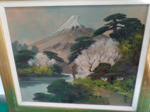 CUADRO ORIENTAL JAPONES MONT FUJI NEVADO. COD: 29608 - Image 8