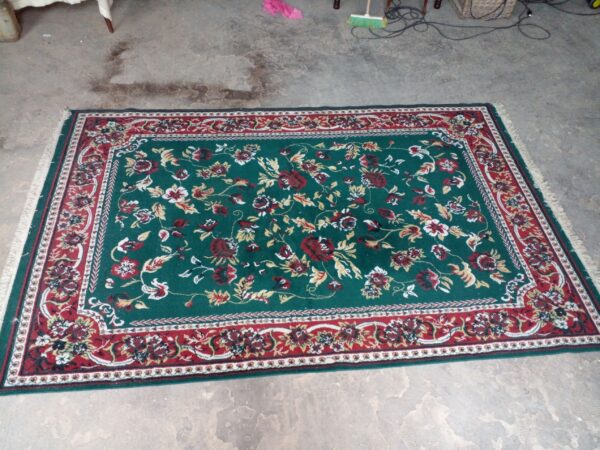 ALFOMBRA ANTIGUA DE LANA Y MEZCLA IMPECABLE 3.05 X 1.97 MTS. COD: 96403