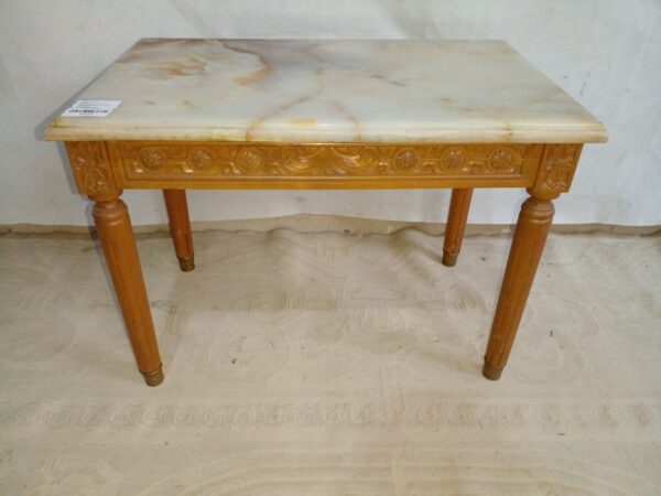 MESA DE SALA ESTILO FRANCES CON MARMOL ONIX MESA RATONA SUPER OFERTA. COD: 96505