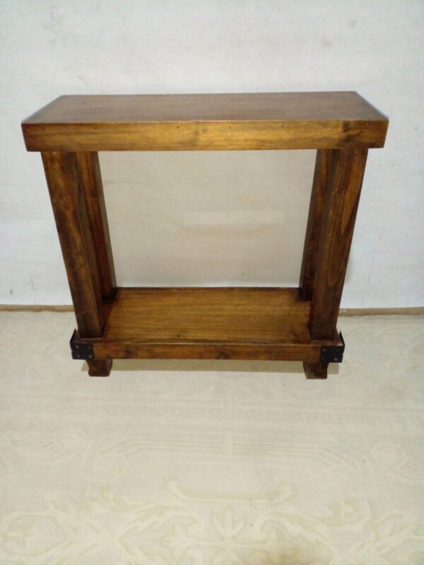 MUEBLE DE ARRIME RUSTICO TIPO CAMPO REPISA MADERA MACIZA. COD: 97202 - Image 2