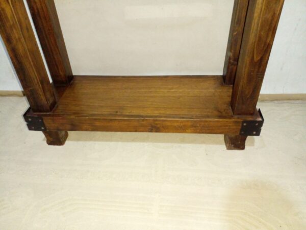MUEBLE DE ARRIME RUSTICO TIPO CAMPO REPISA MADERA MACIZA. COD: 97202 - Image 4