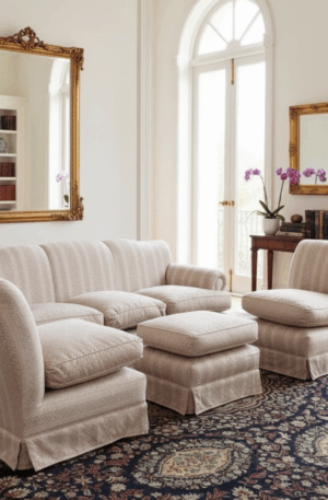 JUEGO DE SILLONES DE ESTILO INGLES MODERNO 4 PIEZAS. COD: 96602