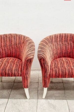 SILLON HERRADURA LINEA MODERNA ESTILO NORDICO TAPIZADO TELA RUSTICA. COD: 96506