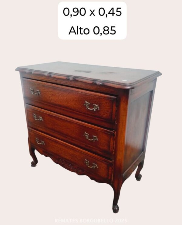 COMODA DE ROBLE ESTILO FRANCES PROVENZAL 3 CAJONES. COD: 96401 - Image 6