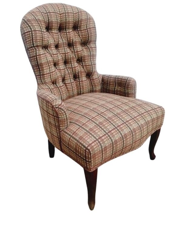 SILLON DE DORMITORIO ESTILO INGLES TAPIZADO ESCOCES. COD: 97003 - Image 6