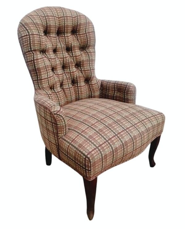 SILLON DE DORMITORIO ESTILO INGLES TAPIZADO ESCOCES. COD: 97003 - Image 7