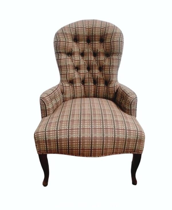 SILLON DE DORMITORIO ESTILO INGLES TAPIZADO ESCOCES. COD: 97003 - Image 8