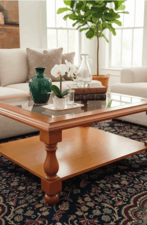 MESA RATONA ESTILO INGLES EN ROBLE LUSTRE NATURAL. COD: 98202