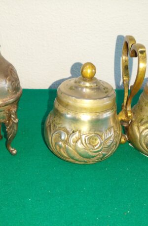 SET MATERO ANTIGUO EN METAL PLATEADO MATE COLONIAL COD: 98413