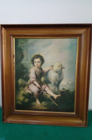 CUADRO LAMINA MUSEO DEL PRADO DEL ARTIST MURILLO- EL BUEN PASTOR - COD: 99011