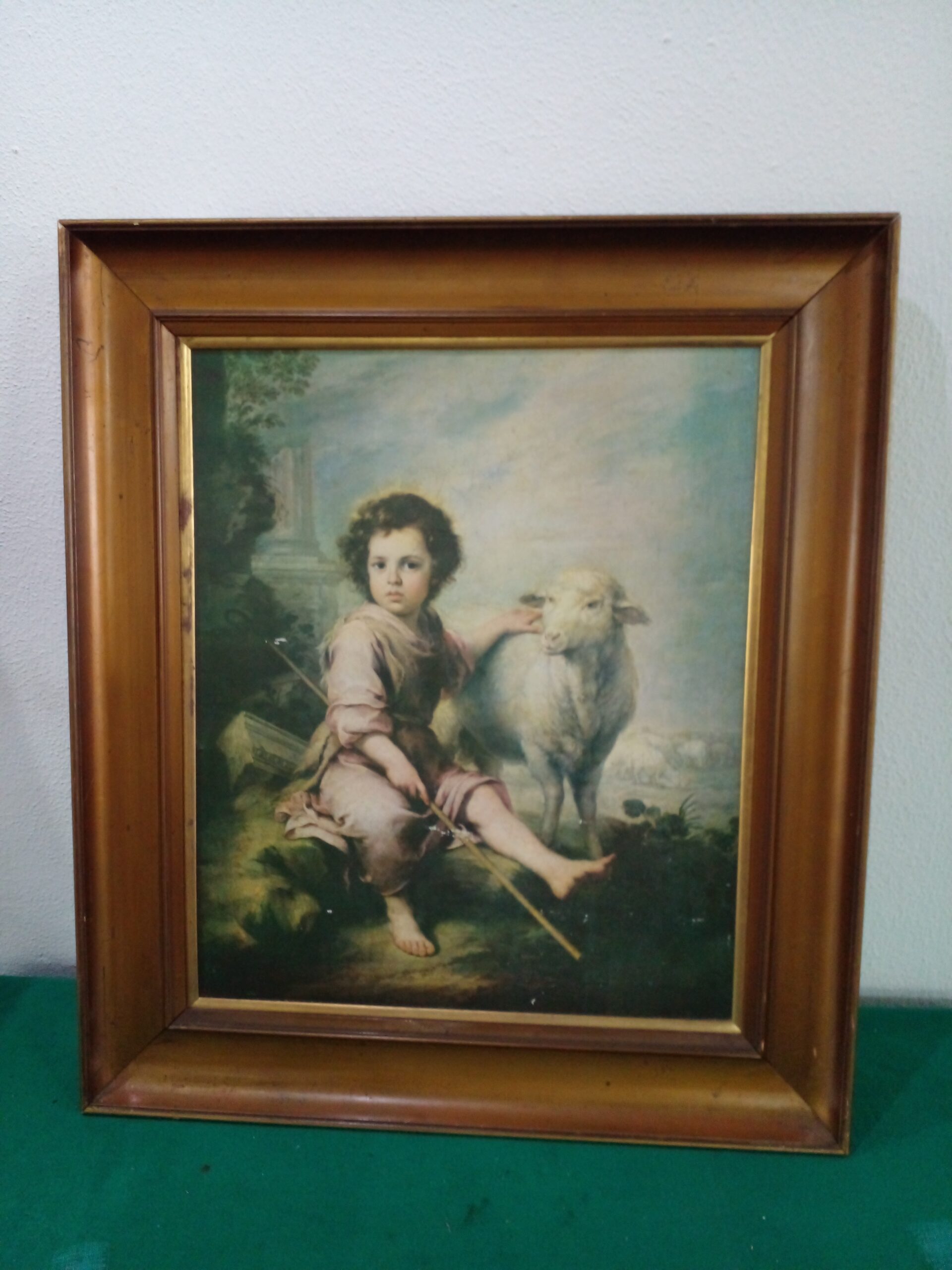 CUADRO LAMINA MUSEO DEL PRADO DEL ARTIST MURILLO- EL BUEN PASTOR - COD: 99011