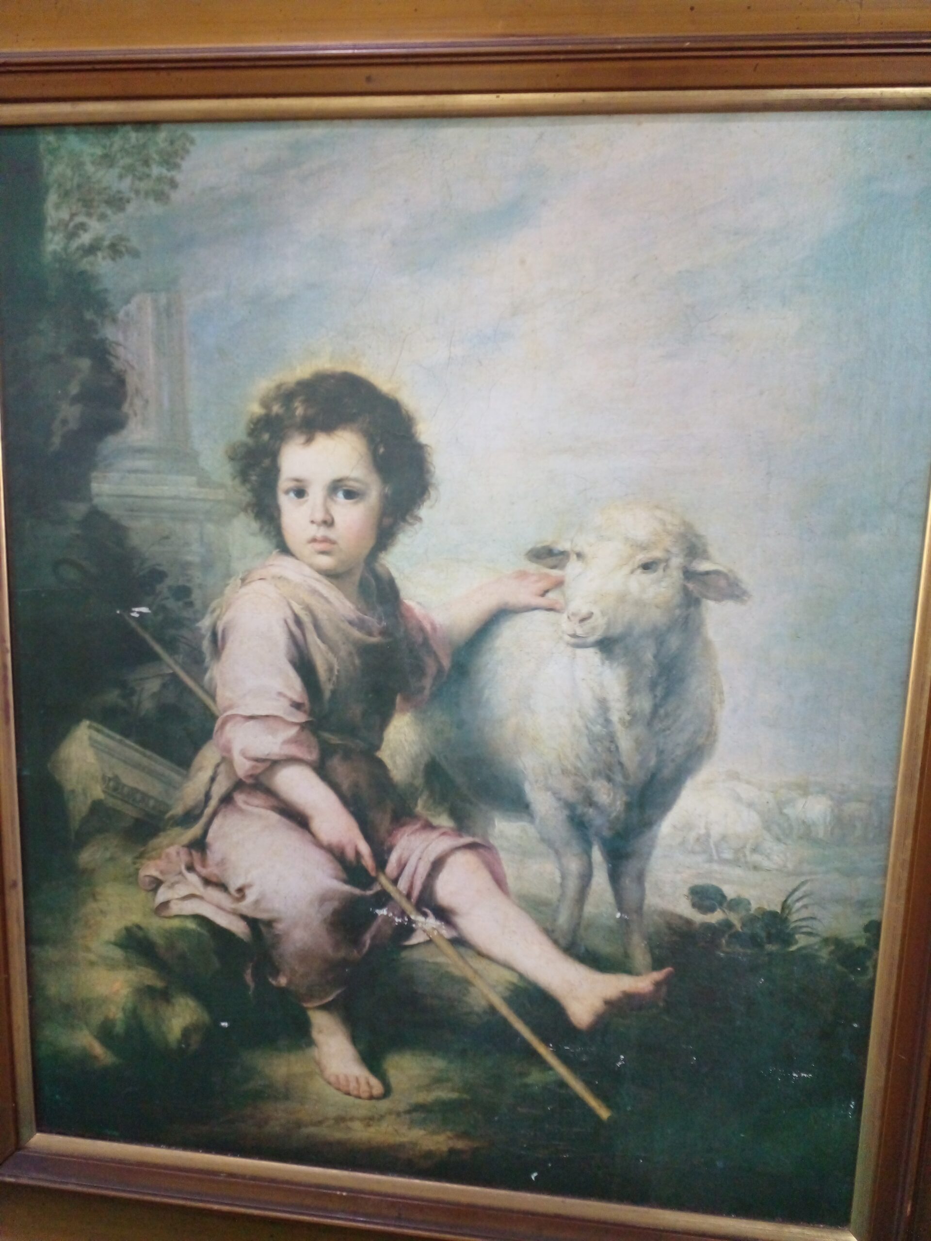 CUADRO LAMINA MUSEO DEL PRADO DEL ARTIST MURILLO- EL BUEN PASTOR - COD: 99011 - Image 3