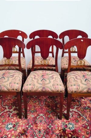 SILLA DE COMEDOR ESTILO BIEDERMEIER 6 SILLAS DE COMEDOR. COD: 98903